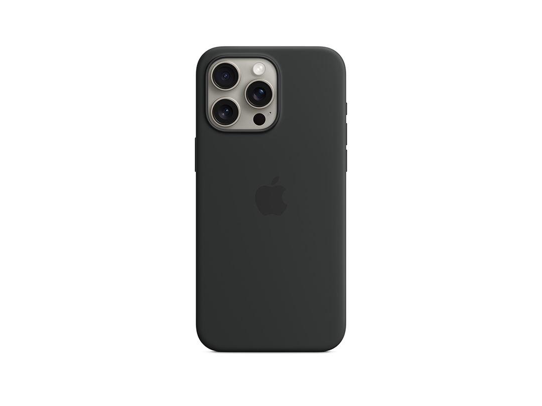Apple MT1M3ZM/A iPhone 15 Pro Max Silicone Case with MagSafe - Black in Qatar Apple MT1M3ZM/A iPhone 15 Pro Max Silicone Case with MagSafe - Black in Qatar